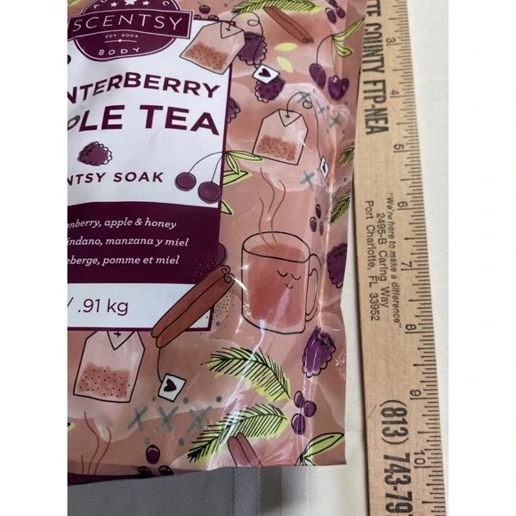 Scentsy Winterberry Apple Tea Soak Discontinued Cozy Winter Scent - Picture 6 of 6